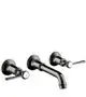 AXOR-HG-AXOR-Montreux-3-Loch-Waschtischarmatur-Unterputz-fuer-Wandmontage-mit-Auslauf-165-225-mm-und-Hebelgriffen-Polished-Black-Chrome-16534330 gallery number 1